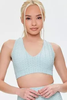 Удлиненный спортивный бюстгальтер Honeycomb Forever 21