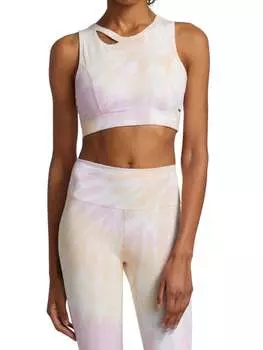 Удлиненный спортивный бюстгальтер N:Philanthropy с принтом тай-дай Novella, summer