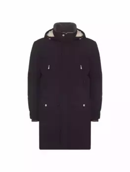 Удлиненный стеганый пуховик Brunello Cucinelli, тёмно-синий