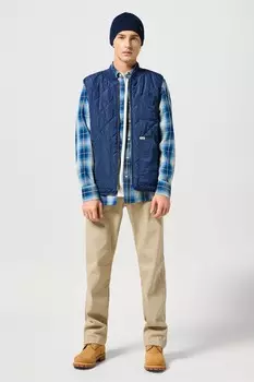 Удлиненный стеганый жилет Wrangler, синий