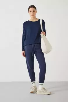 Удлиненный топ из джерси Gillian Hush, синий