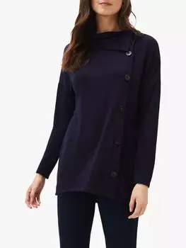 Удлиненный топ Marga с пуговицами Phase Eight, темно-синий