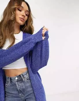 Удлиненный вязаный кардиган Y.A.S ярко-синего кобальта