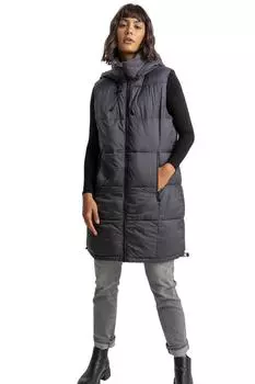 Удлиненный жилет с капюшоном и мягкой подкладкой Roman, серый