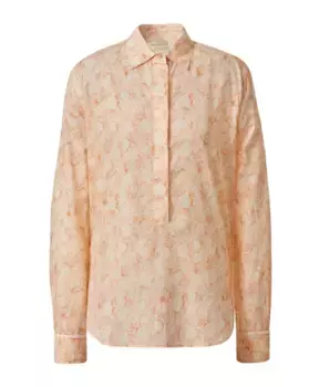 Удобная блузка из хлопково кашемировой вуали Massimo Alba, оранжевый