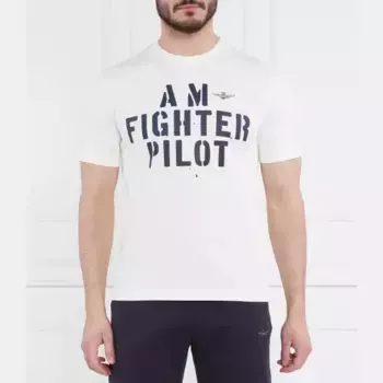 Удобная футболка Aeronautica Militare, белый