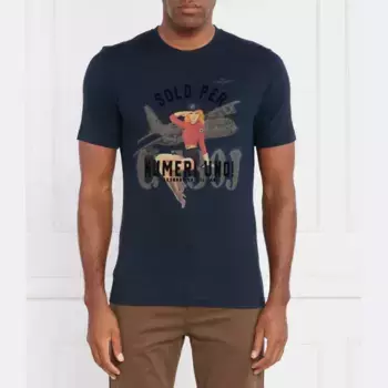 Удобная футболка Aeronautica Militare, синий