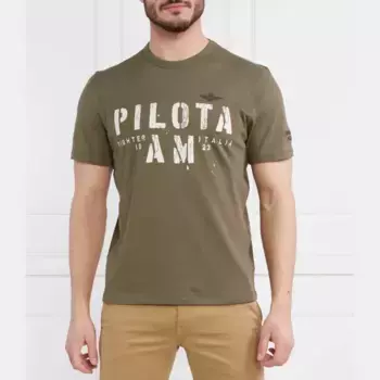 Удобная футболка Aeronautica Militare, зеленый