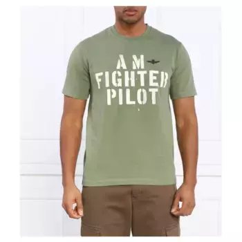 Удобная футболка Aeronautica Militare, зеленый