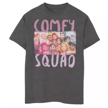 Удобная футболка с графическим изображением Disney's Wreck It Ralph 2 для мальчиков 8–20 лет, групповая фотография, фотография команды Disney