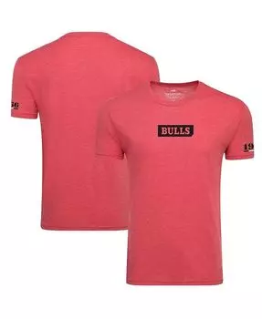 Удобная футболка Tri-Blend для мужчин и женщин Red Chicago Bulls 1966 Collection Sportiqe, красный