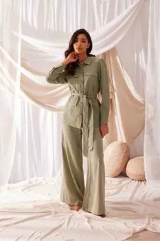 Удобная куртка с завязками на талии Quiz, зеленый