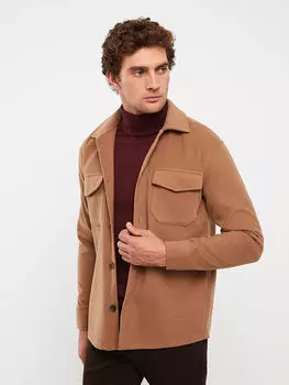 Удобная мужская куртка-рубашка с длинным рукавом LCW Vision