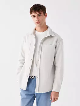 Удобная мужская рубашка с длинным рукавом LCW Casual