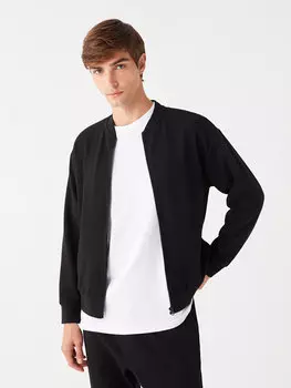 Удобная мужская толстовка на молнии с воротником колледжа LCW Casual