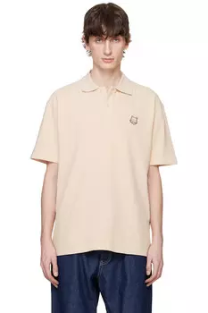 Удобная поло с вышитой головой лисы Bold fox Maison Kitsun, цвет smoke