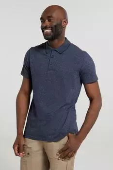 Удобная повседневная хлопковая футболка-поло Cordyline с текстурой, летняя футболка Mountain Warehouse, синий