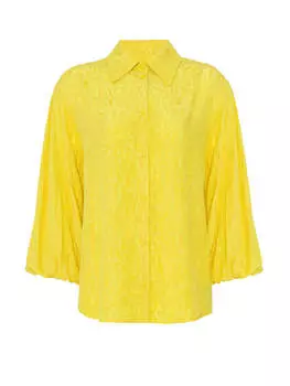 Удобная рубашка из жаккарда Nocturne, желтый