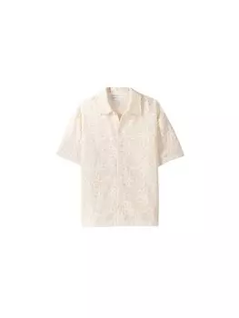 Удобная рубашка на пуговицах Bershka, белый