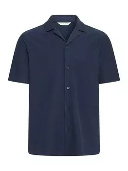 Удобная рубашка на пуговицах Casual Friday CFARCHER knitted, темно-синий