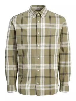 Удобная рубашка на пуговицах JACK & JONES Blubrook, оливковый