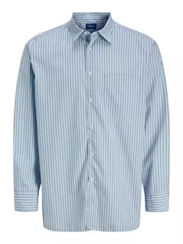 Удобная рубашка на пуговицах JACK & JONES, цвет marine blue/Opal/Light blue