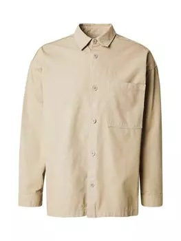 Удобная рубашка на пуговицах JACK & JONES JCOHELVETICA, бежевый