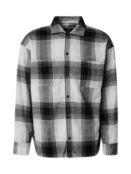Удобная рубашка на пуговицах JACK & JONES JCOREFLEX DARREN, цвет Grey/Light grey/Dark grey