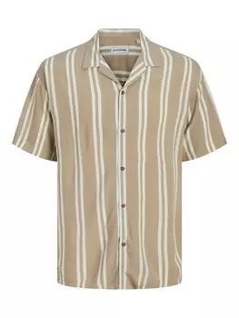 Удобная рубашка на пуговицах JACK & JONES JJEJEFF, темно-бежевый