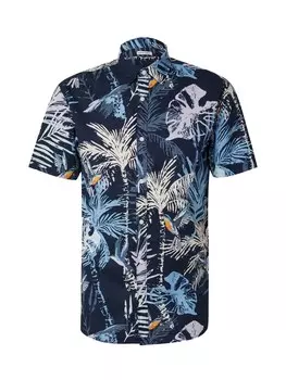 Удобная рубашка на пуговицах JACK & JONES JJHawaii, цвет Night blue/Light blue