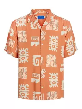 Удобная рубашка на пуговицах JACK & JONES JJLuke Ocean Resort, цвет Apricot