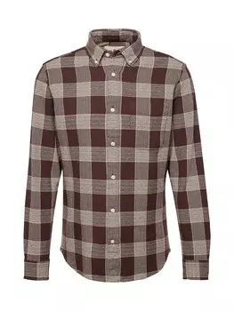 Удобная рубашка на пуговицах JACK & JONES JPRBLUBROOK, цвет Umbra/Dark brown