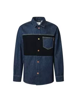 Удобная рубашка на пуговицах Pepe Jeans Baz, синий деним
