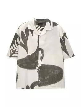 Удобная рубашка на пуговицах Pull&Bear, белый