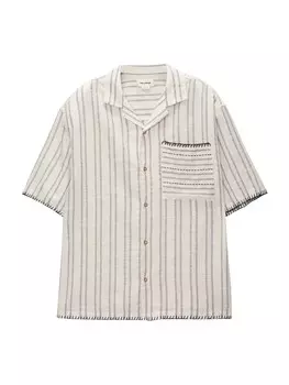 Удобная рубашка на пуговицах Pull&Bear, белый