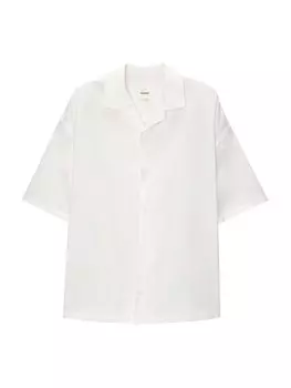 Удобная рубашка на пуговицах Pull&Bear, белый