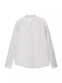 Удобная рубашка на пуговицах Pull&Bear, белый