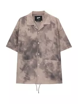 Удобная рубашка на пуговицах Pull&Bear, бежевый