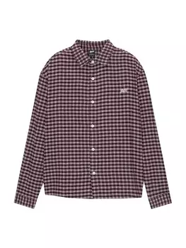 Удобная рубашка на пуговицах Pull&Bear, бордовый