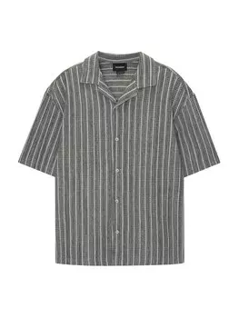 Удобная рубашка на пуговицах Pull&Bear, пятнистый серый