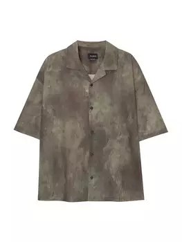 Удобная рубашка на пуговицах Pull&Bear, темно-зеленый