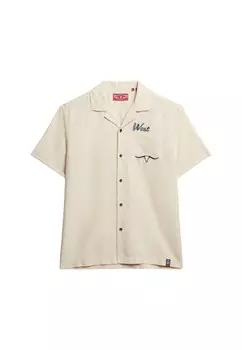 Удобная рубашка на пуговицах Superdry The Merchant Store – Resort, кремовый