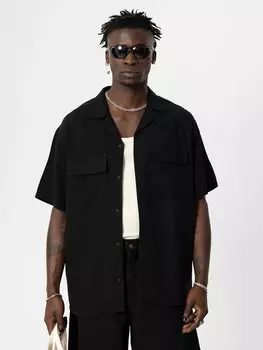 Удобная рубашка на пуговицах VAMOS CLO Athens, черный