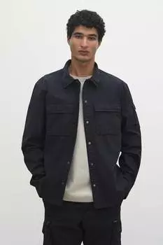 Удобная верхняя рубашка обычного кроя H&M, черный