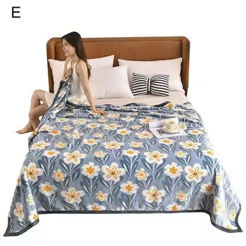 Удобное для кожи одеяло из износостойкого кораллового флиса, удлиненное пушистое одеяло для дома-F Stuttg, мультиколор