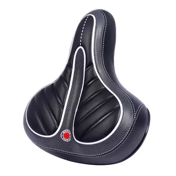 Удобное велосипедное седло SHENGXIN, мягкая подушка сиденья для горного велосипеда, большая сумка для велосипедного сиденья, аккумуляторное сиденье, белая дорожная пружинная модель