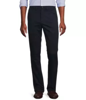 Удобные эластичные повседневные брюки из саржи Cremieux Blue Label Soho Slim Fit с плоской передней частью, синий