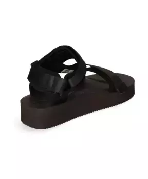 Удобные антибактериальные сандалии на плоской подошве. Suicoke, черный
