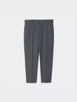 Удобные брюки до щиколотки хлопковые, длинные Uniqlo, цвет 08 серый