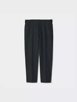 Удобные брюки до щиколотки хлопковые, длинные Uniqlo, цвет 69 синий